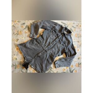 Good American Long Sleeve Jean Romper Size 5